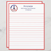 American Flag Peace Sign Symbol gepersonaliseerd (Voorkant / Achterkant)