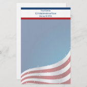 American Flag Personal Stationery Briefpapier (Voorkant / Achterkant)