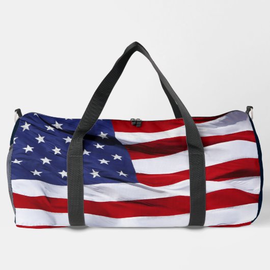 American Flag Persoonlijke Initialen Rood Wit & Bl Plunjezak (Achterkant)