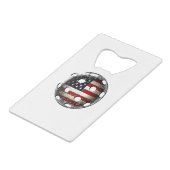 American Flag Pickle Ball USA Kredietkaart Flessenopener (Achterkant Gekanteld)