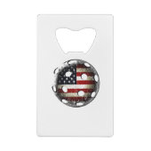 American Flag Pickle Ball USA Kredietkaart Flessenopener (Achterkant)