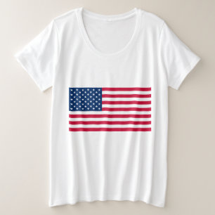 American Flag Plus Size T-Shirt USA