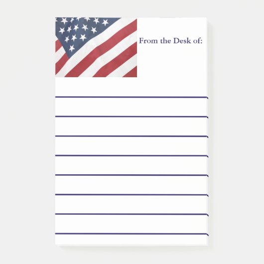 American Flag Post merkt op Post-it® Notes (Voorkant)