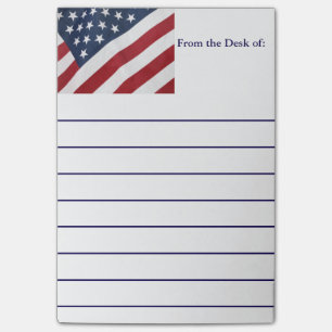 American Flag Post merkt op Post-it® Notes