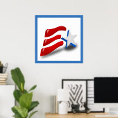 AMERICAN FLAG POSTER (Thuiskantoor)