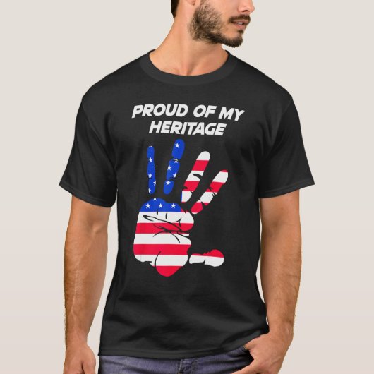 American Flag Printed Palm USA T-shirt (Voorkant)