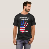 American Flag Printed Palm USA T-shirt (Voorkant volledig)