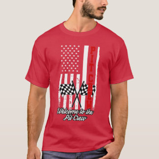 American Flag Racing Race Verenigde Staten Familie T-shirt
