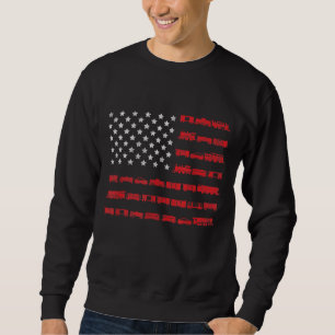 American Flag Railroad Train Gift Trui