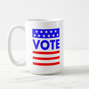 American Flag Red White and Blue Patriotic Voter Koffiemok