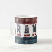 American Flag Red White Blue Grandpa Coffee Mug (Devant gauche)