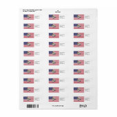 American Flag Return Address Label (Full Sheet)