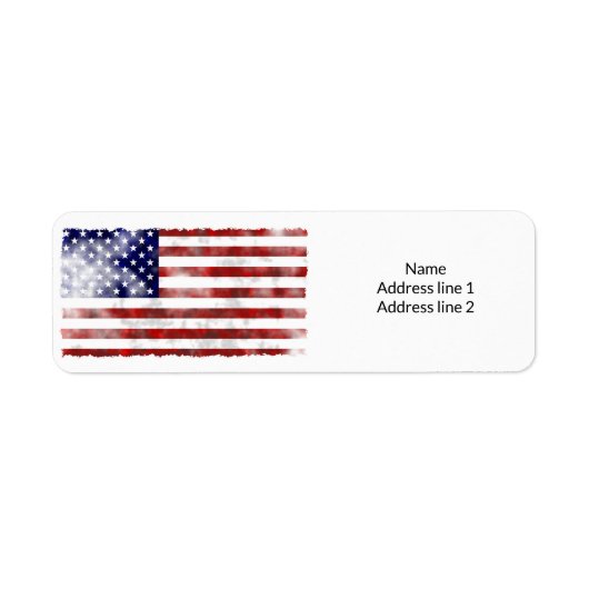 American Flag Return Address Label (Voorkant)