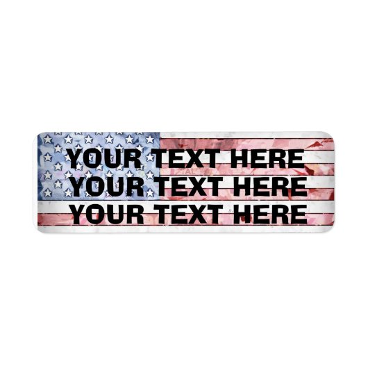 AMERICAN FLAG RETURN ADDRESS LABELS (Voorkant)