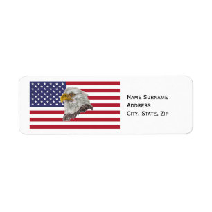 American Flag Return Label
