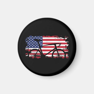 American Flag Road Biking Cycling Apparel - Bicycl Magneet
