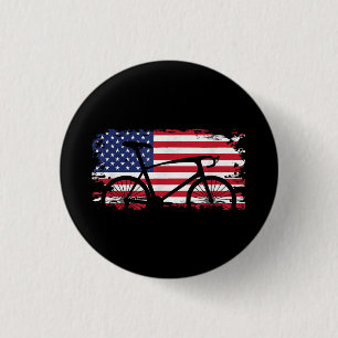 American Flag Road Biking Cycling Apparel - Bicycl Ronde Button 3,2 Cm