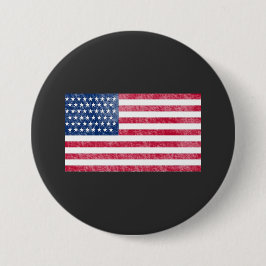 American flag ronde button 7,6 cm