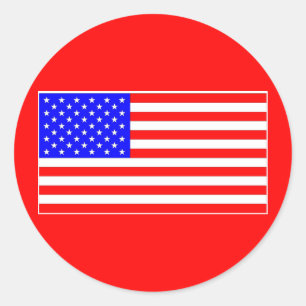 AMERICAN FLAG RONDE STICKER