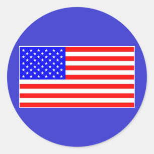 AMERICAN FLAG RONDE STICKER