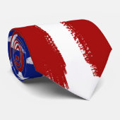 American Flag Rood Wit Blauw Stropdas Sterren Stre (Opgerold)