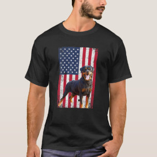 American Flag Rottweiler Hondenliefhebber Funny 4t T-shirt