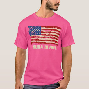 American Flag Scuba Diving Patriottische Amerikaan T-shirt