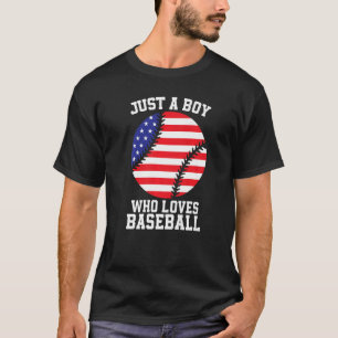 American Flag Sport Fan Honkbal Patriottische Jong T-shirt