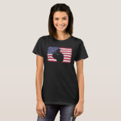 American Flag Squirrel 4th of July Squirrel T-shirt (Voorkant volledig)