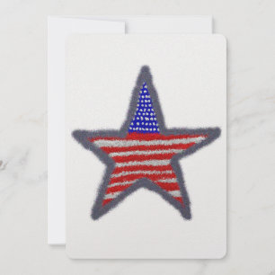 American Flag Star Feestdagenkaart
