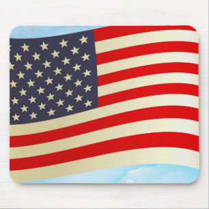 American Flag Stars Stripes eren Vrijheidstroepen Muismat
