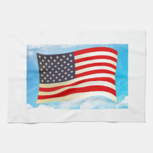 American Flag Stars Stripes eren Vrijheidstroepen Theedoek