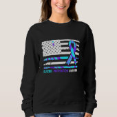 American Flag Suicide Awareness Suicide Prevention Trui (Voorkant)
