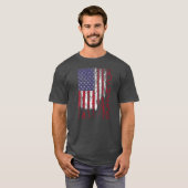 American Flag Surveyors Tool op 4 juli T-shirt (Voorkant volledig)