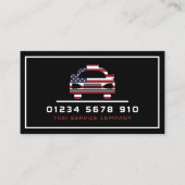 American Flag Taxi Cab Logo, prijslijst Visitekaartje (Voorkant)
