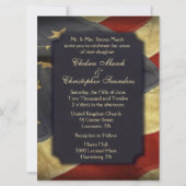 American Flag Texte léger Invitations de mariage (Devant)