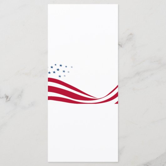 American Flag Theme Menu Card (Dos)