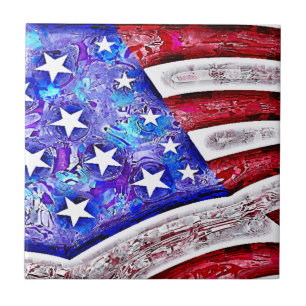 AMERICAN FLAG Tile Tegeltje