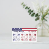 American Flag Triple QR Code Visitekaartje (Staand voorkant)