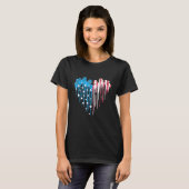 American Flag Truck Heart 4 van juli T-shirt (Voorkant volledig)