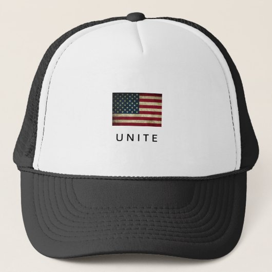 American Flag Unity Message-Pet Trucker Pet (Voorkant)