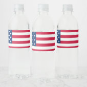 American Flag USA Patriotic Water Bottle Étiquette (Bouteilles)