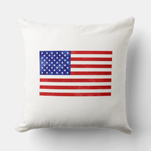 American Flag USA Patriotique Coussin Aquarelle