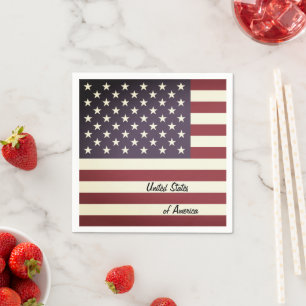 American Flag & Verenigde Staten party/sport fan V Servet