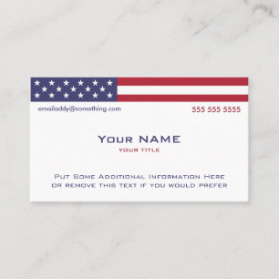 American Flag versie 1 Visitekaartje
