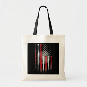American Flag Vintage Baseball Flag Dad Mom Tee Tote Bag