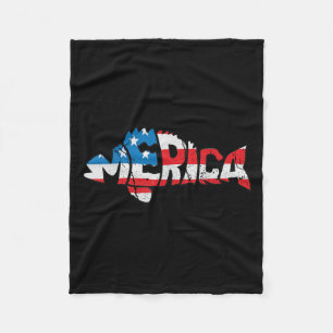 American Flag Vist liefhebbers van visser Funny Fi Fleece Deken