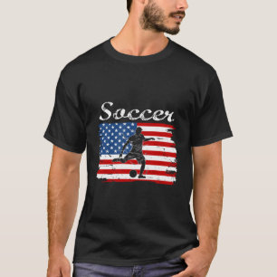 American Flag Voetbal Kleding - Voetbal 4 juli T-shirt