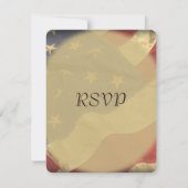 American Flag Wedding RSVP avec choix de menu (Dos)