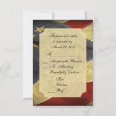 American Flag Wedding RSVP avec menu (Devant)